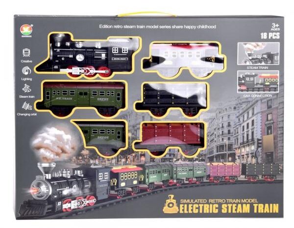 18-Piece Electric Steam Train Set