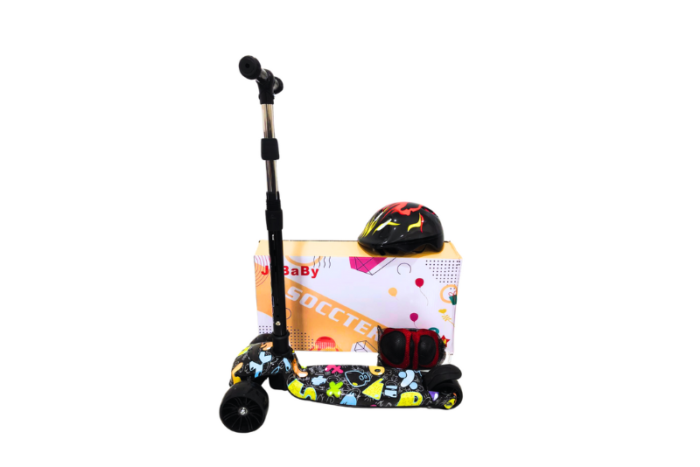 3-in-1 Kids Scooter with Safety Gear