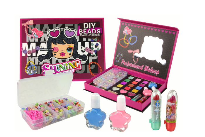 Shining Makeup & DIY Beads Kit for Kids