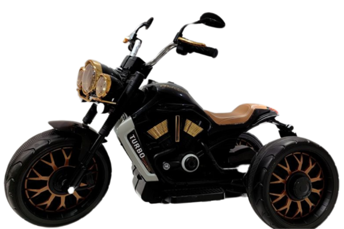 Kids Electric Bike – Stylish Gold & White Ride-On Adventure